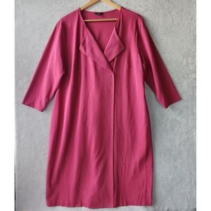 Talbots Dress Womens Size 16W Pink Ponte Knit Stretch Wrap Top Buisness Casual